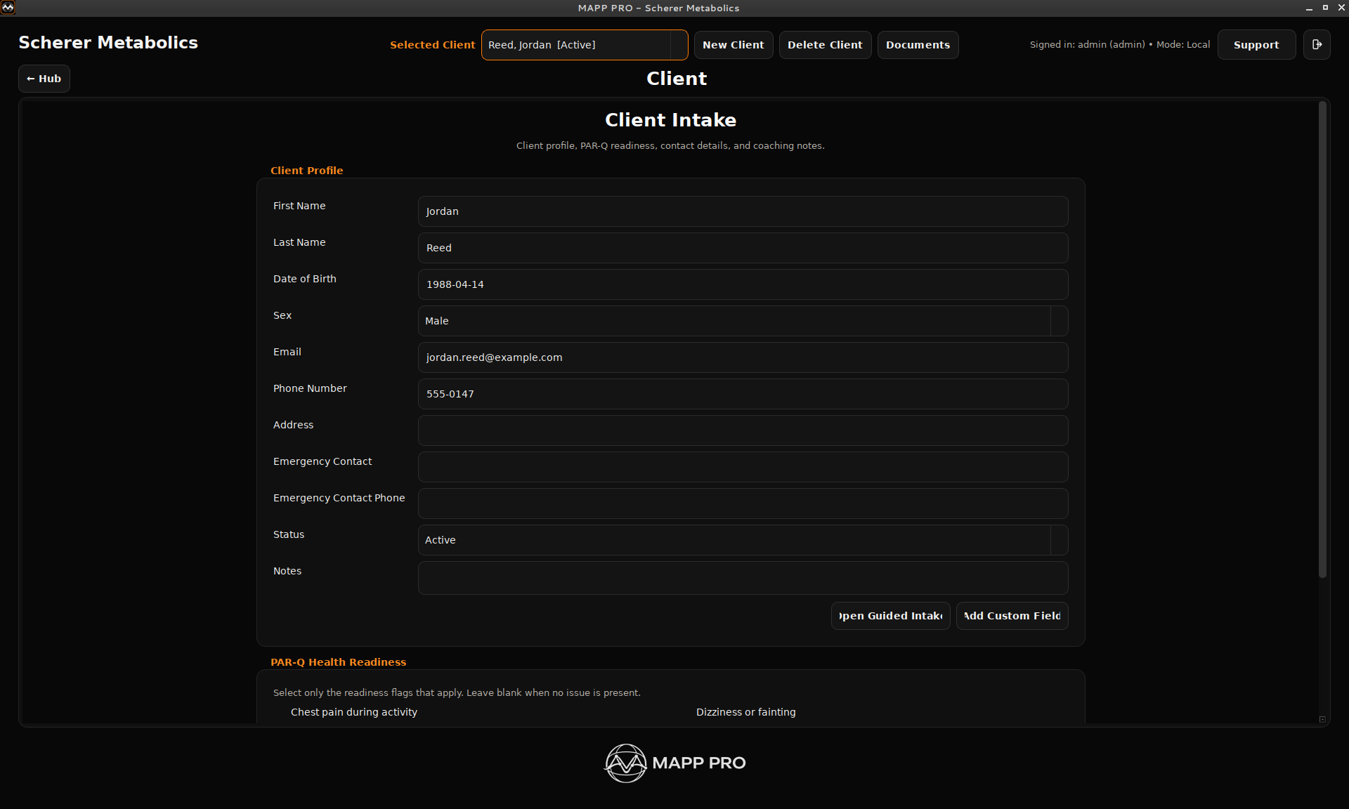 Client Intake